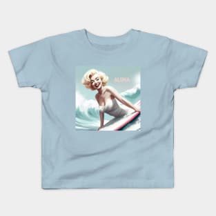 Marilyn Surfing Kids T-Shirt